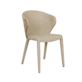 Chaise de salle à manger moderne en lin rembourrée pour salle à manger