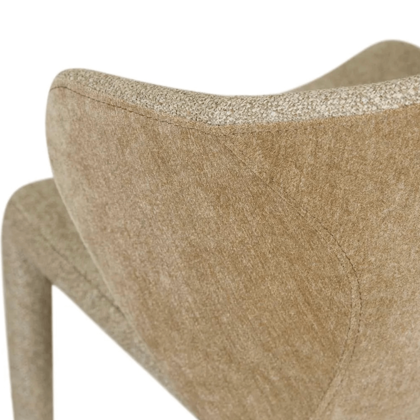Chaise de salle à manger moderne en lin rembourrée pour salle à manger
