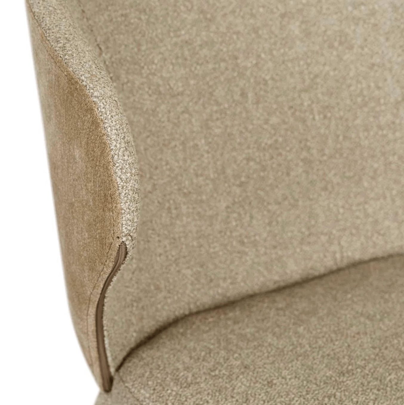 Chaise de salle à manger moderne en lin rembourrée pour salle à manger