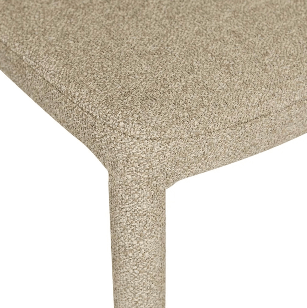 Chaise de salle à manger moderne en lin rembourrée pour salle à manger