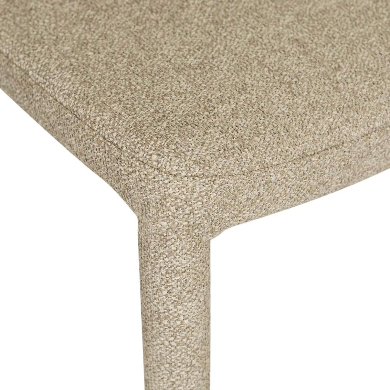 Chaise de salle à manger moderne en lin rembourrée pour salle à manger
