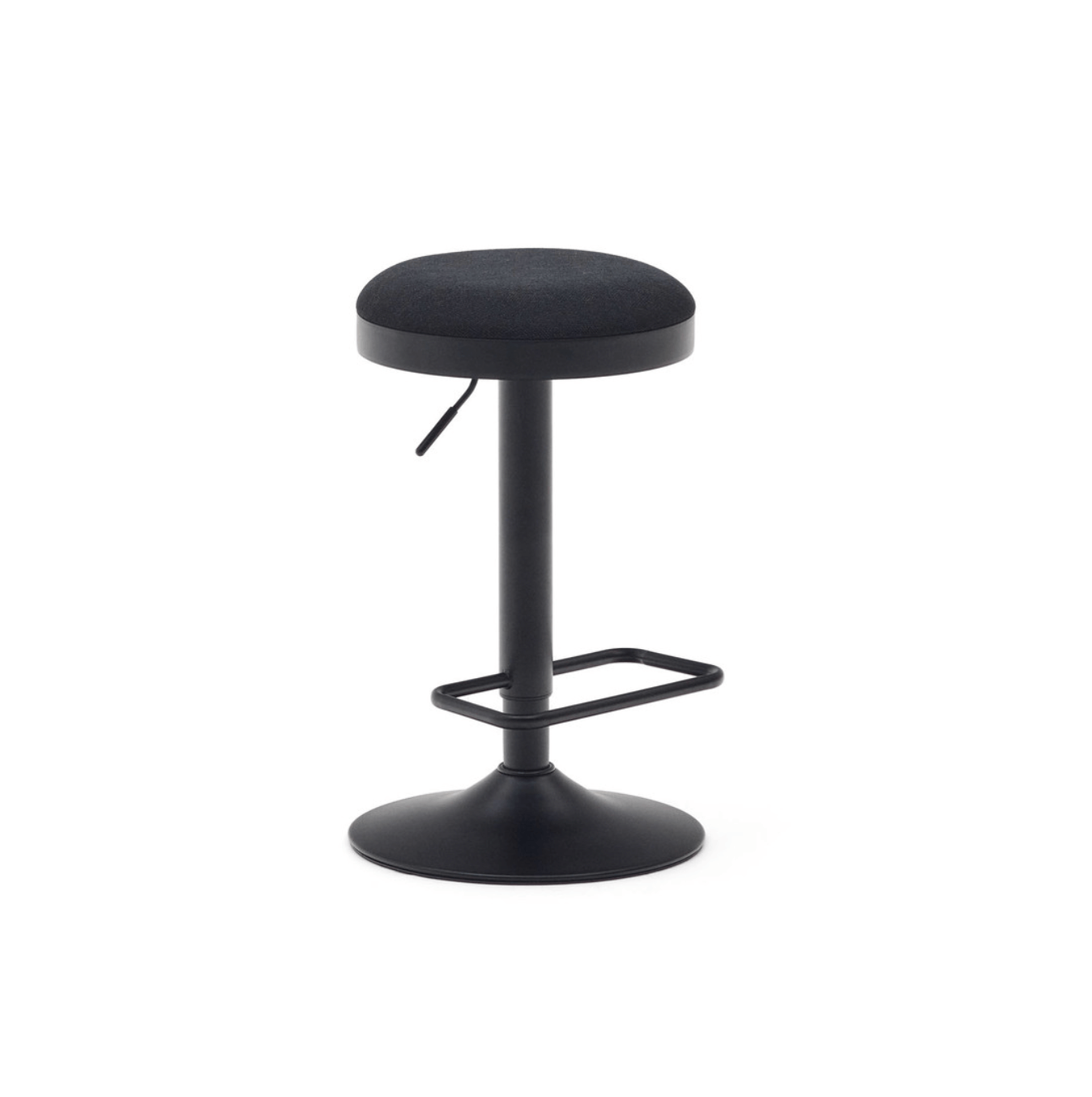 Tabouret de bar en acier noir avec siège rembourré pour cuisine