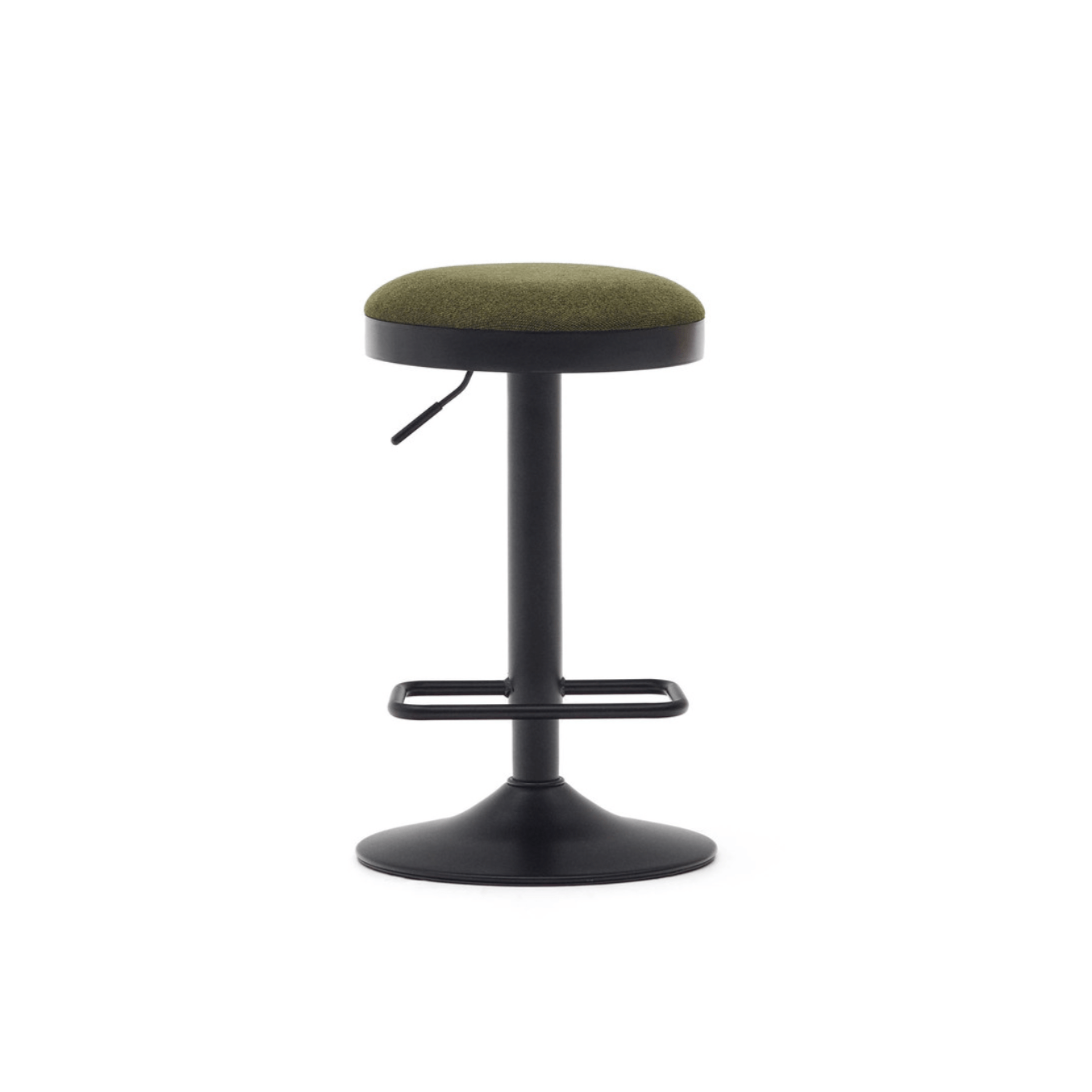 Tabouret de bar vert avec revêtement en tissu pour cuisine