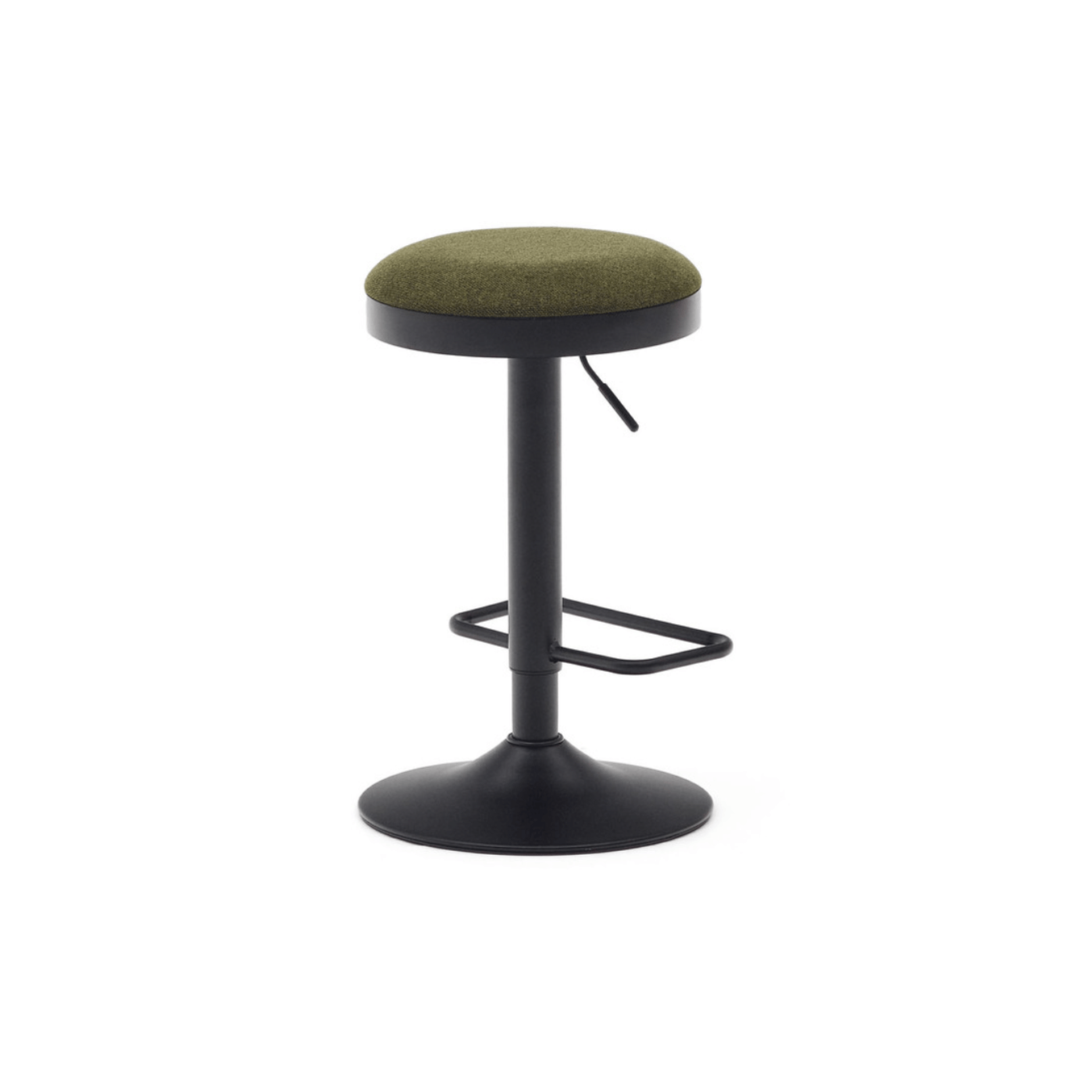 Tabouret de bar vert avec revêtement en tissu pour cuisine
