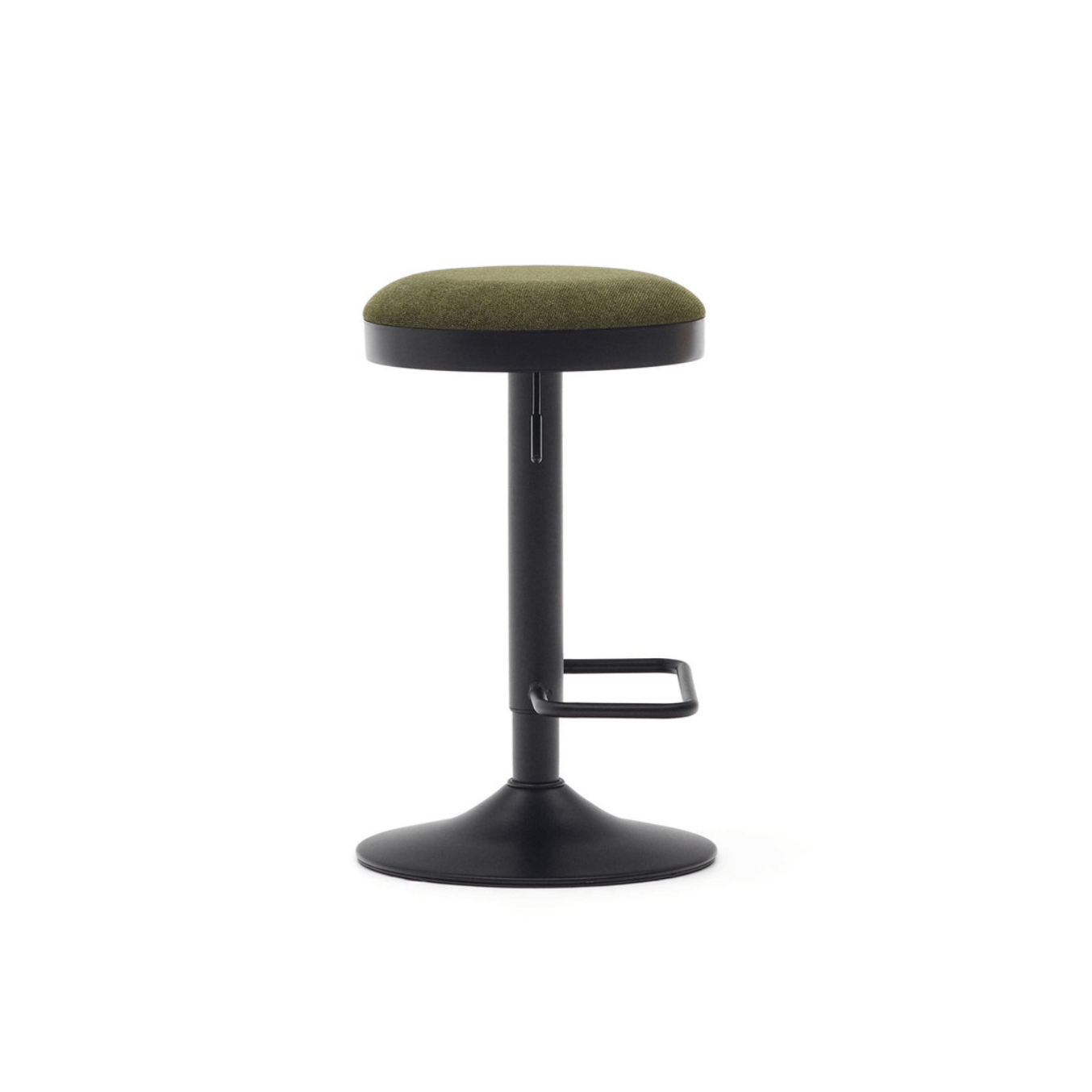 Tabouret de bar vert avec revêtement en tissu pour cuisine