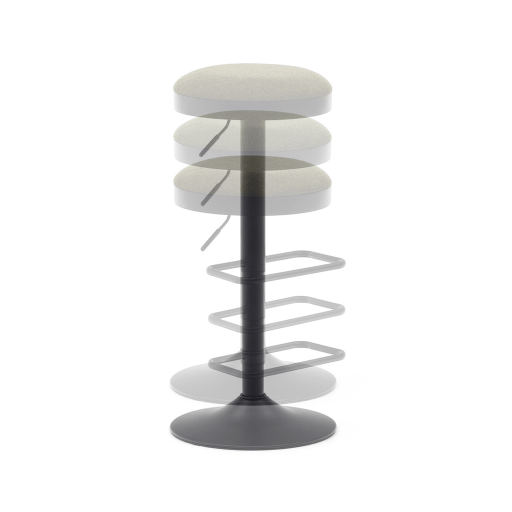Tabouret de bar vert avec revêtement en tissu pour cuisine