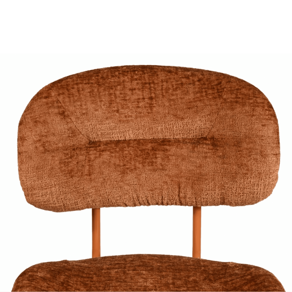 Chaise de salle à manger moderne en chenille avec revêtement tissu pour salle à manger