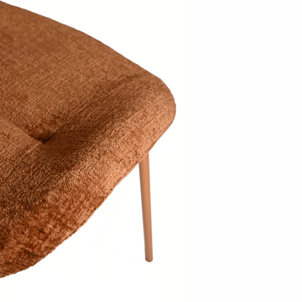 Chaise de salle à manger moderne en chenille avec revêtement tissu pour salle à manger