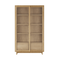 Meuble de rangement en chêne naturel avec espace de rangement pour bureau