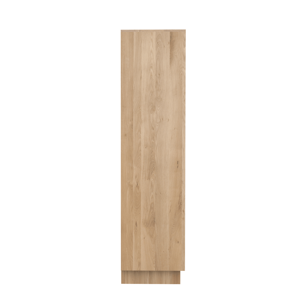 Meuble de rangement en chêne naturel avec espace de rangement pour bureau