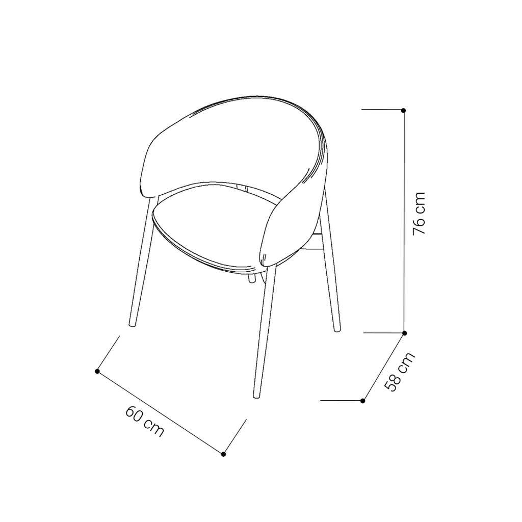 Chaise de salle à manger en acier vert avec pieds enduits de poudre pour salle à manger