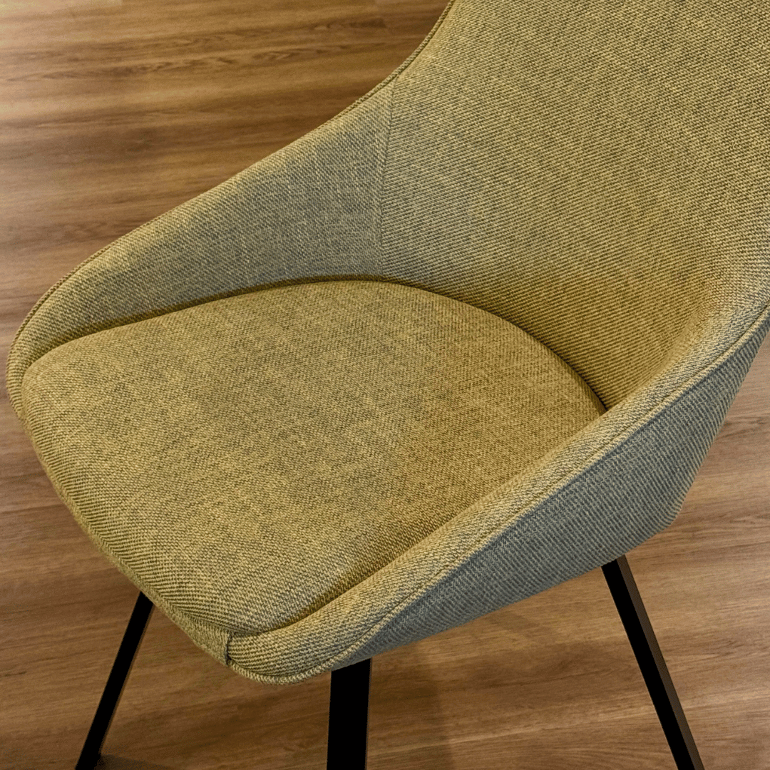 Chaise de salle à manger moderne en métal noir pivotante