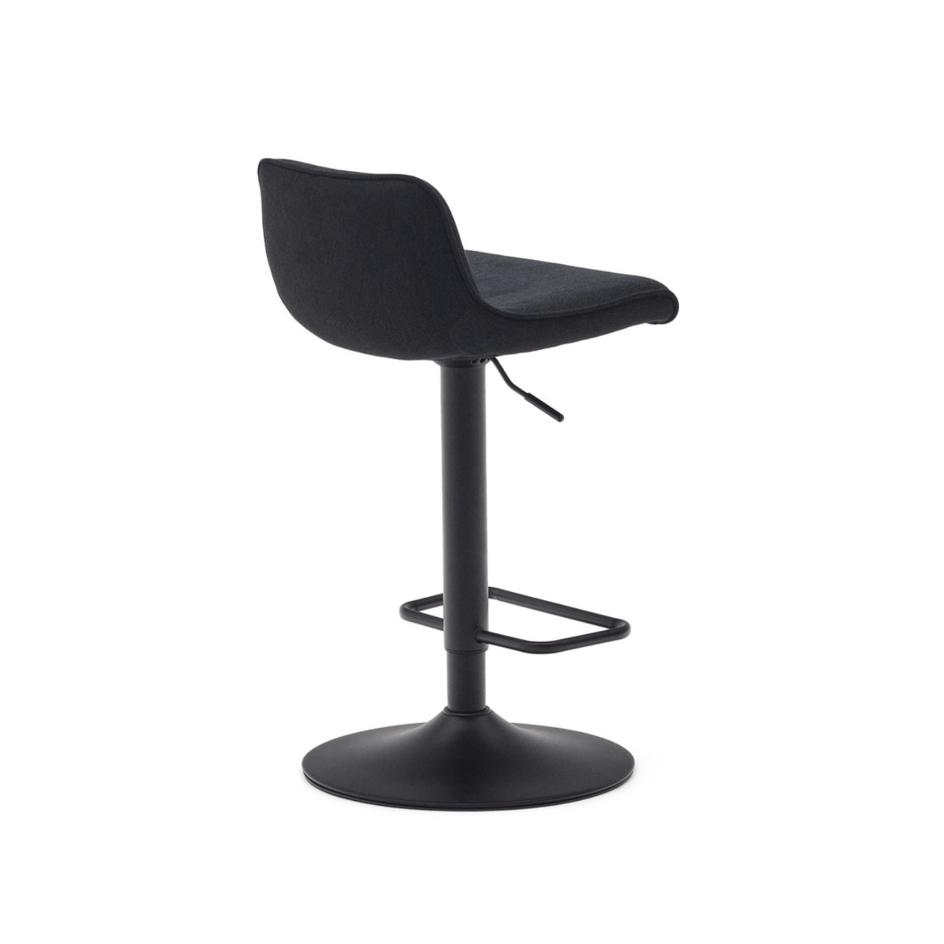Tabouret de bar en acier noir avec siège rembourré pour cuisine