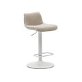 Tabouret de bar en acier beige avec assise rembourrée pour cuisine