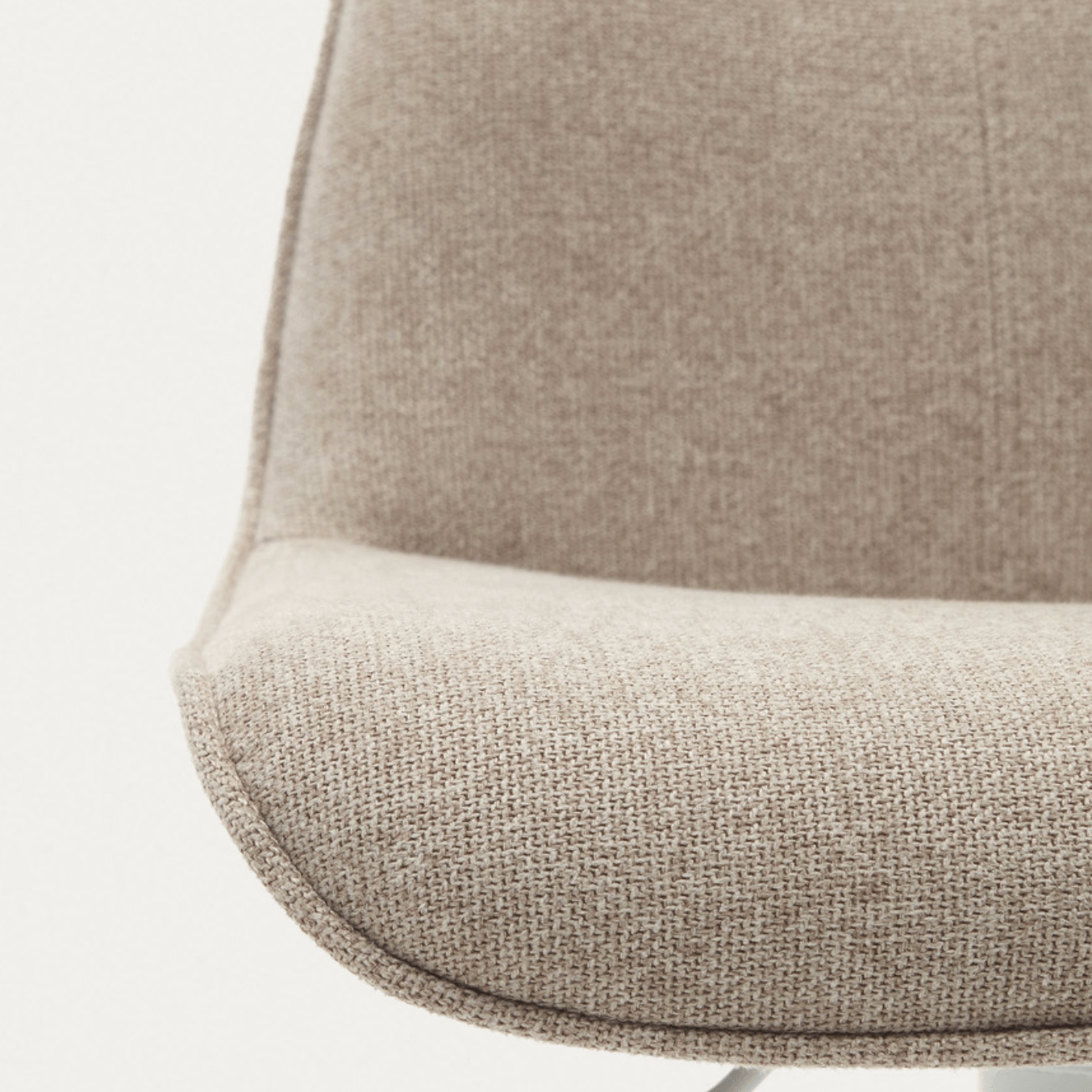 Tabouret de bar en acier beige avec assise rembourrée pour cuisine
