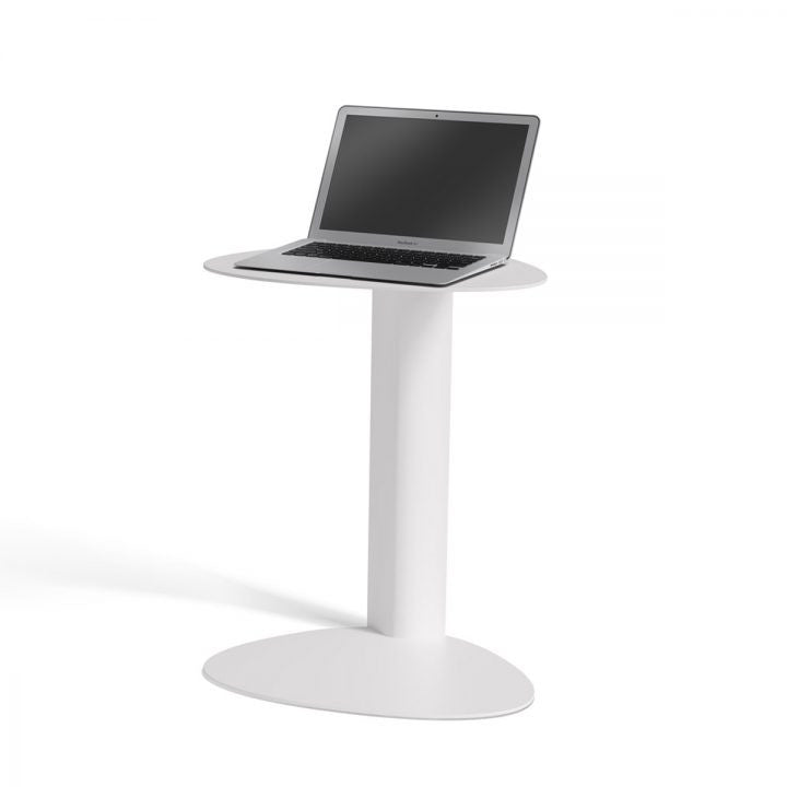 Table d'appoint en acier blanc