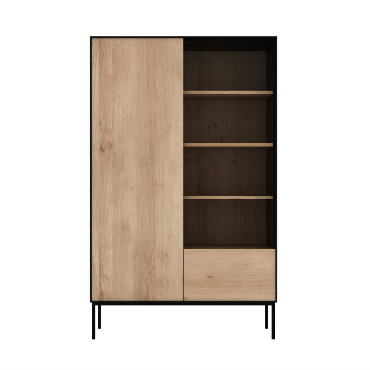 Meuble de rangement chêne Oak Oak avec rangement pour le bureau