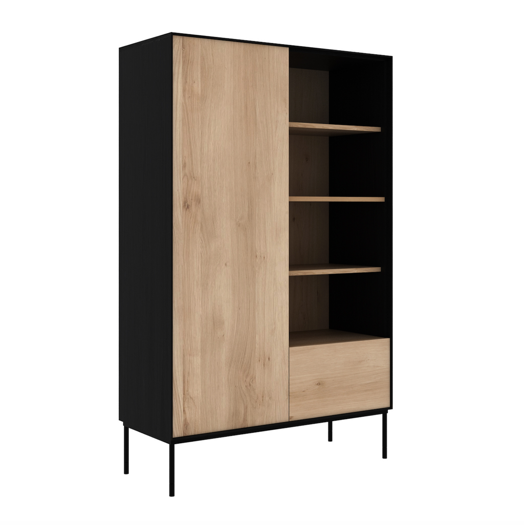 Meuble de rangement chêne Oak Oak avec rangement pour le bureau