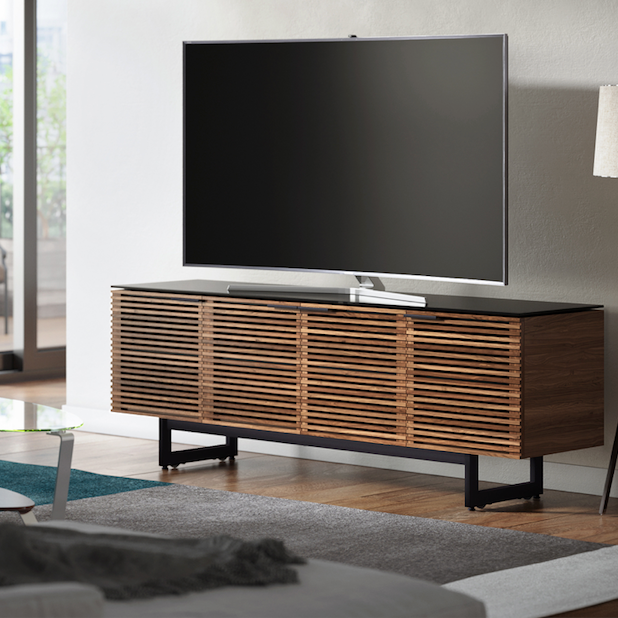 Meuble TV en noyer moderne pour salon