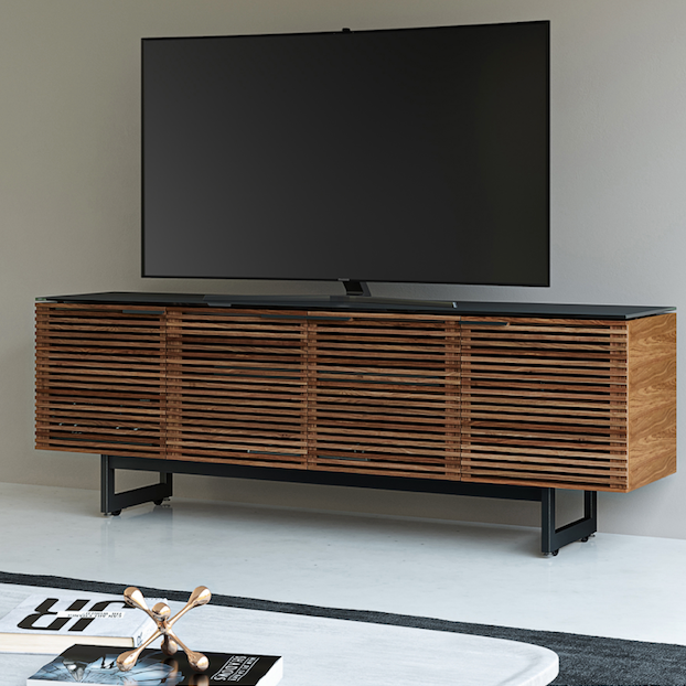 Meuble TV en noyer moderne pour salon