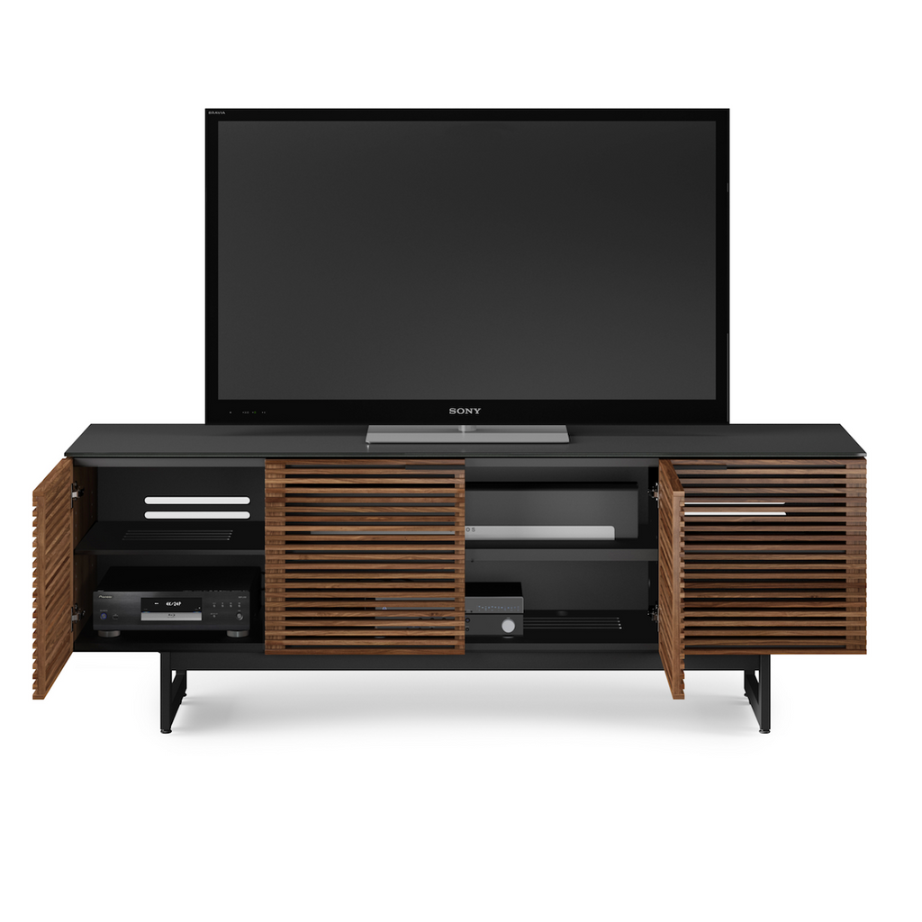 Meuble TV en noyer moderne pour salon