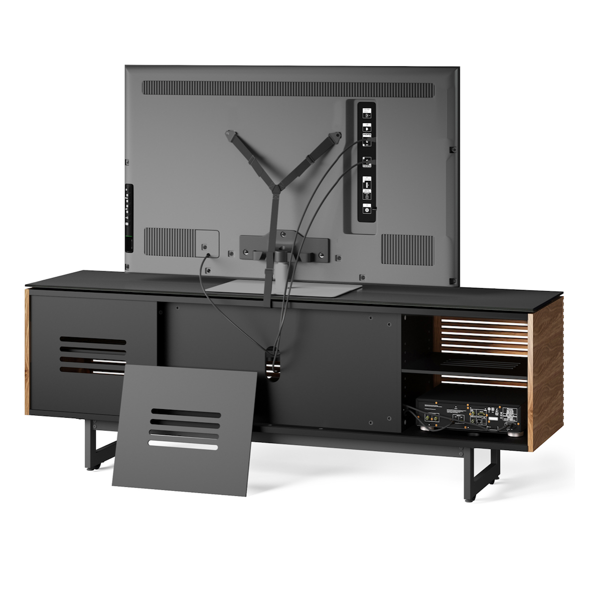 Meuble TV en noyer moderne pour salon