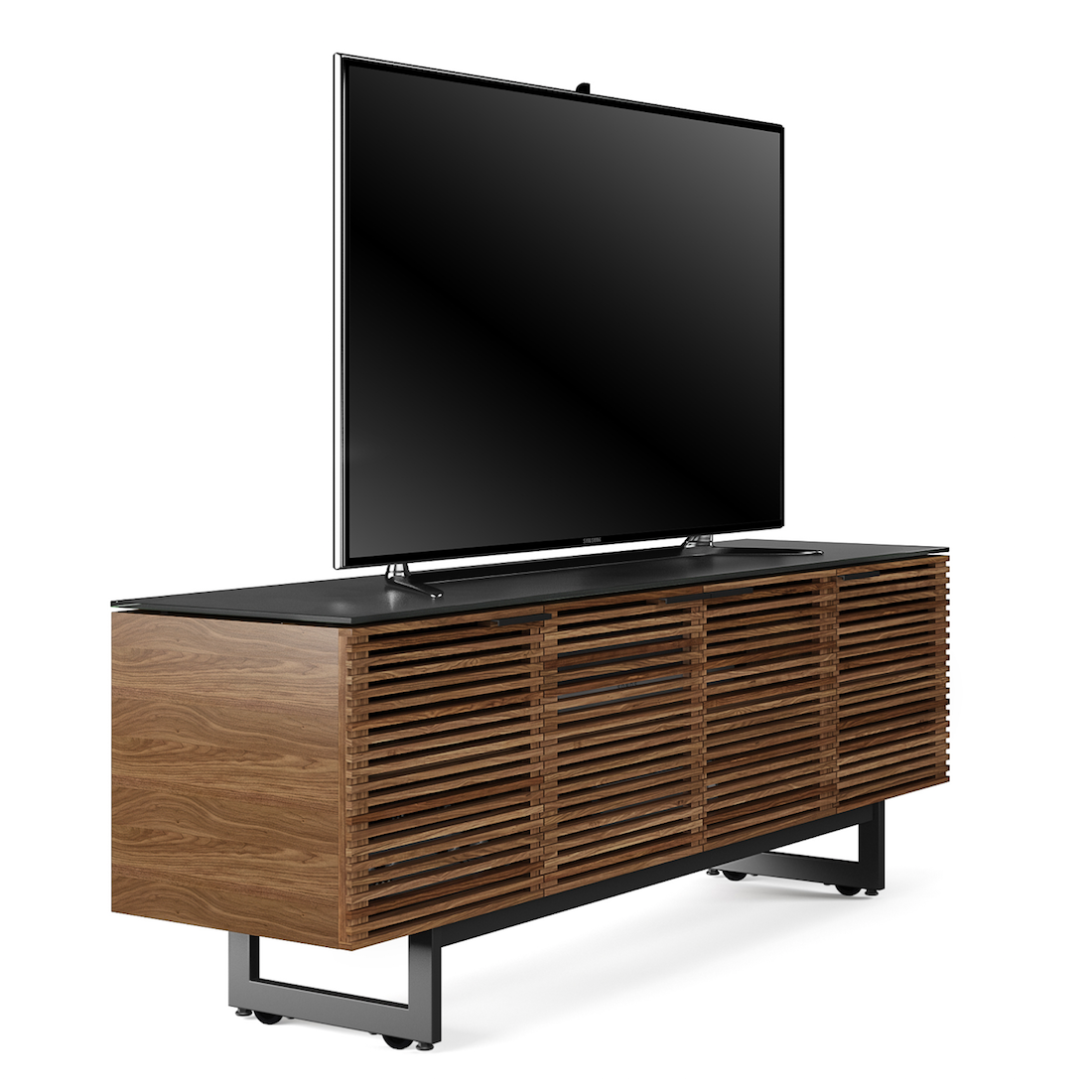 Meuble TV en noyer moderne pour salon
