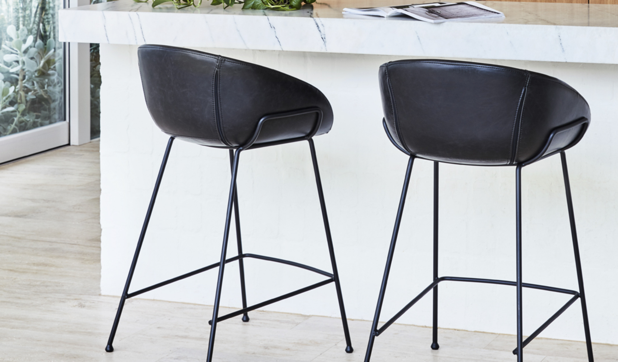 Tabouret de bar moderne en similicuir vert avec mousse haute densité et coussin en mousse pour cuisine