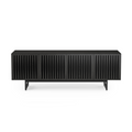 Meuble TV en frêne anthracite de style Mid-Century pour salon
