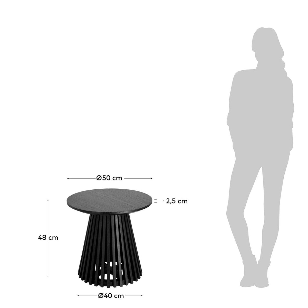 Table d'appoint noire