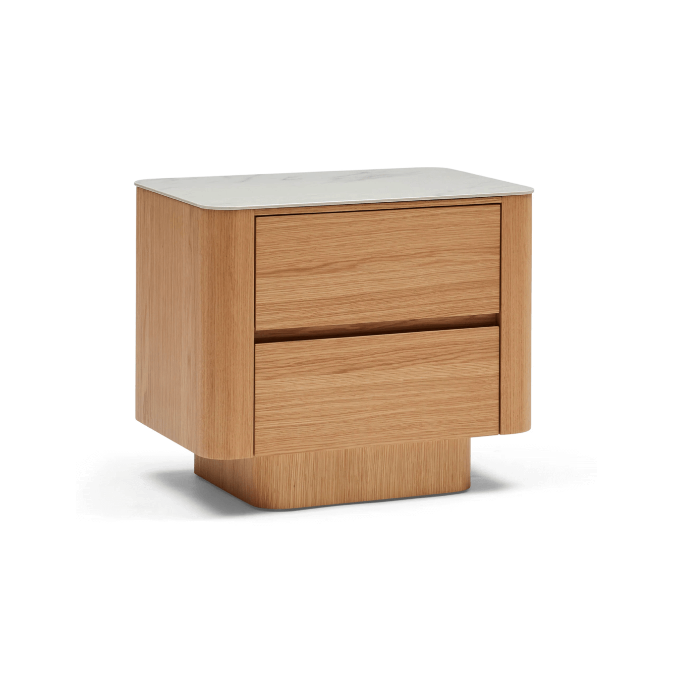 Table de chevet en marbre naturel avec rangement pour chambre à coucher