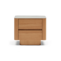 Table de chevet en marbre naturel avec rangement pour chambre à coucher