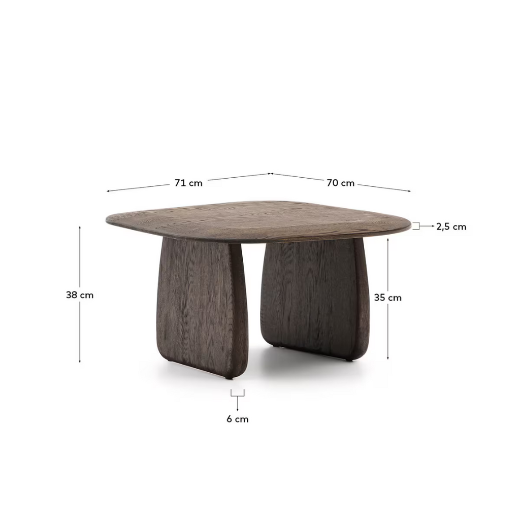 Table d'appoint en chêne brun