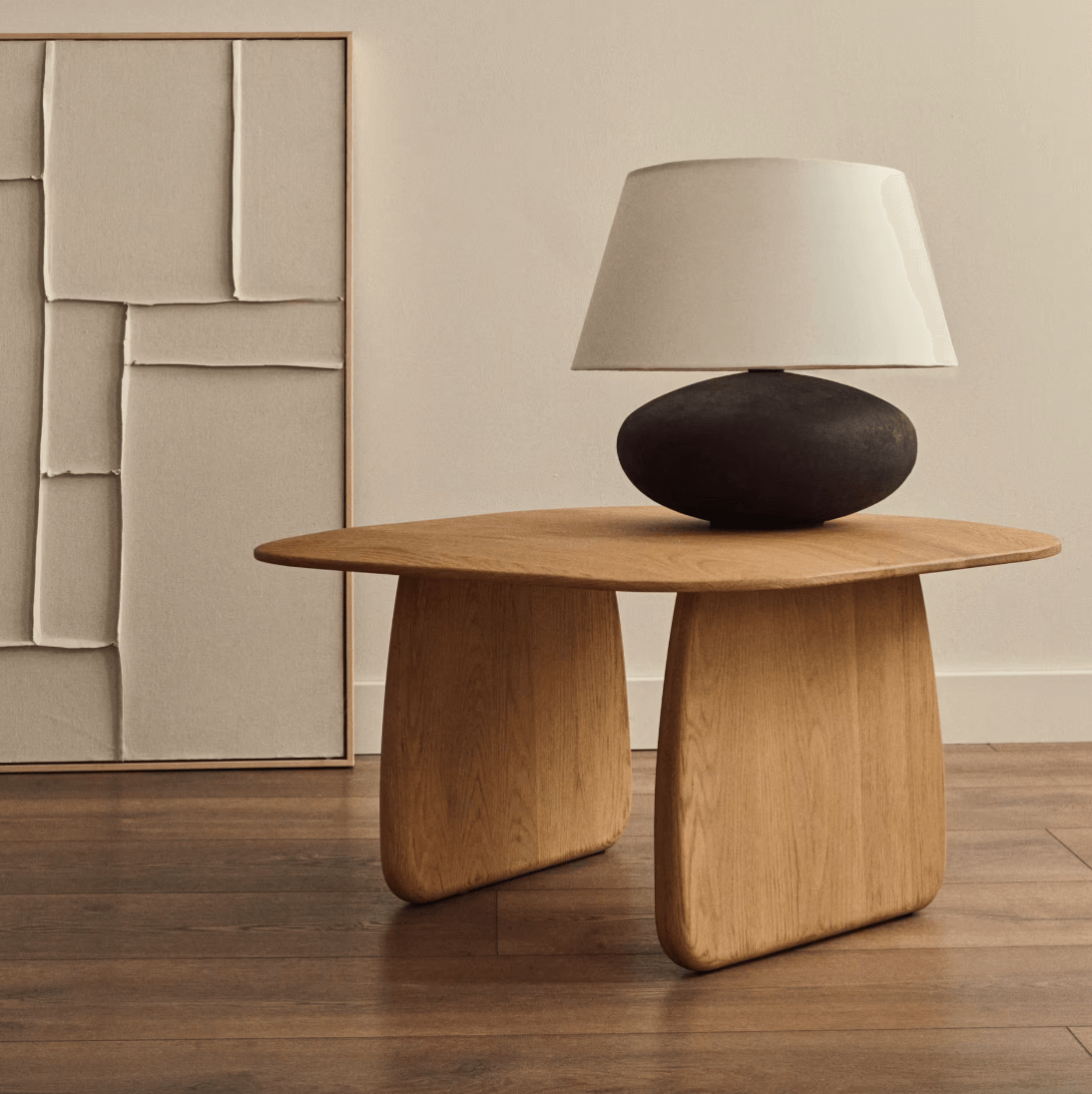 Table d'appoint en chêne naturel