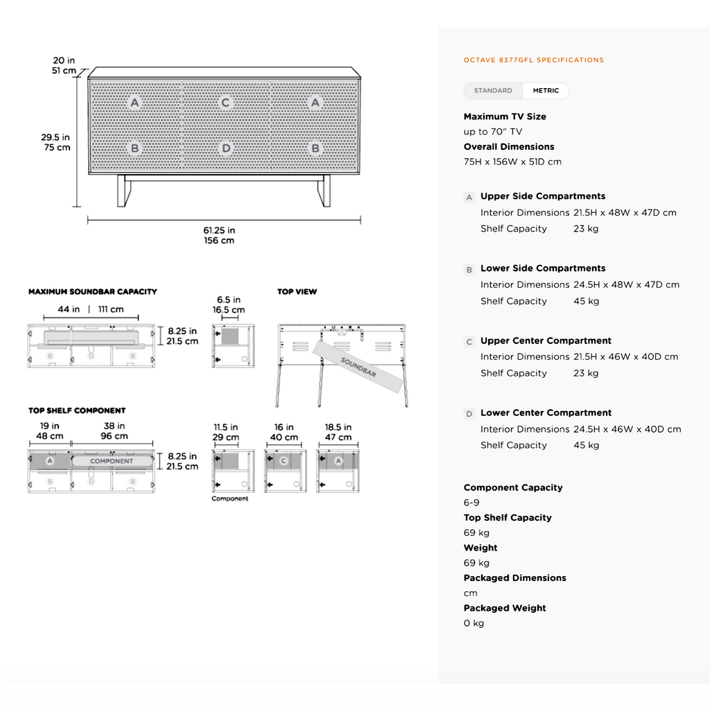 Meuble de salon style noyer grillé pour salon
