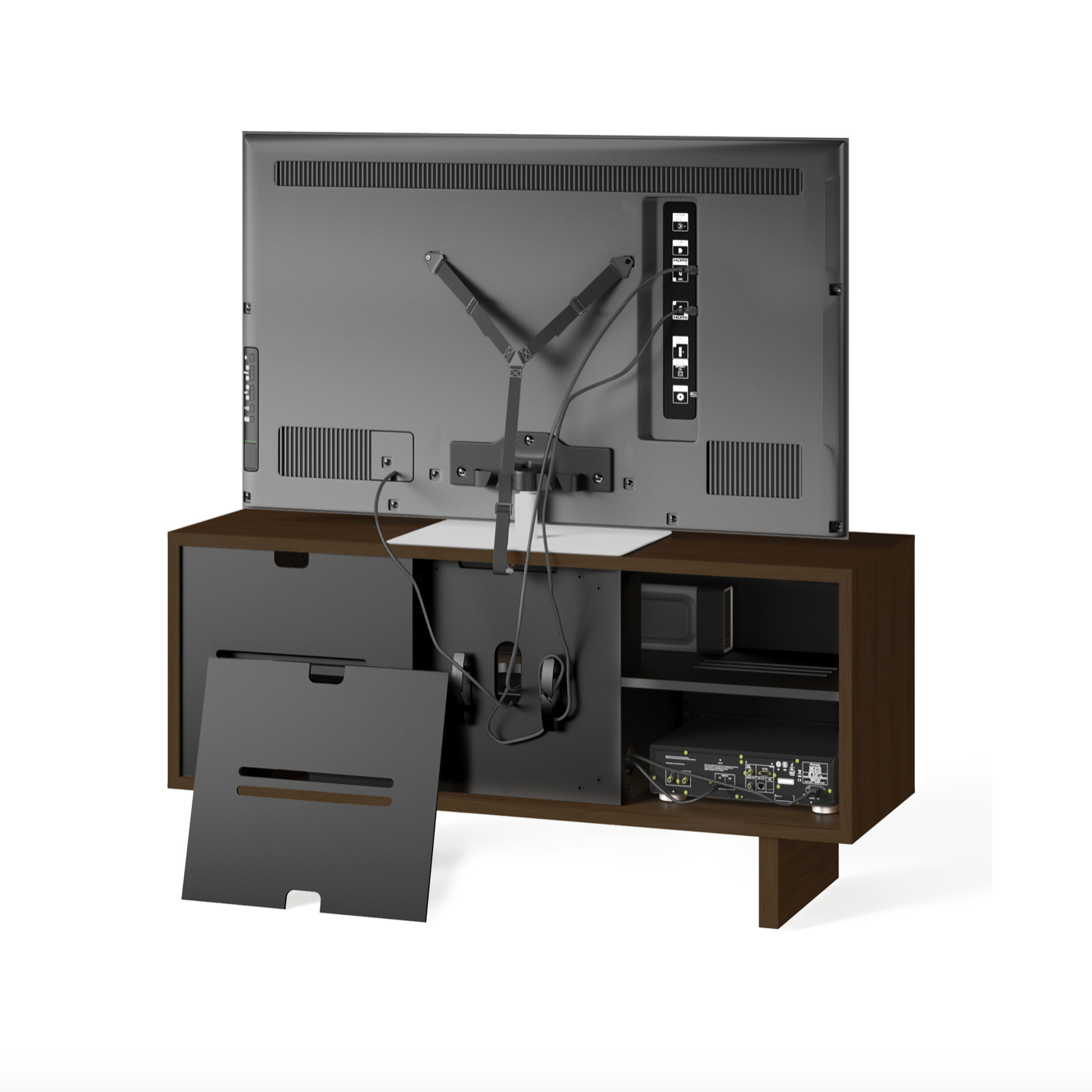 Meuble de salon style noyer grillé pour salon