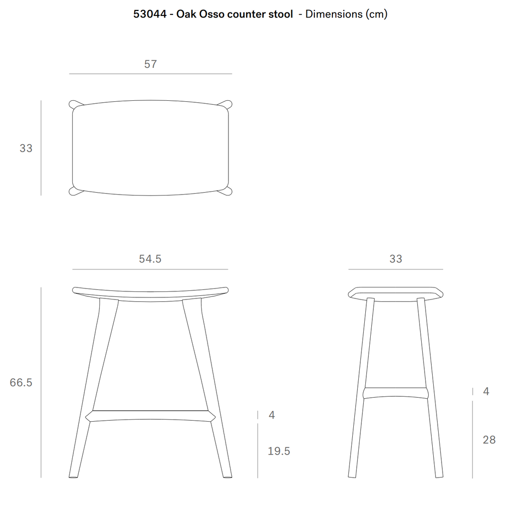Tabouret de bar moderne en chêne avec dossier pour cuisine