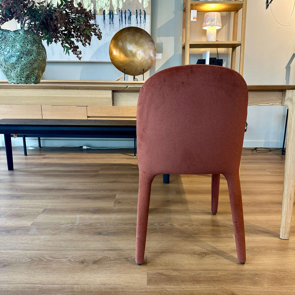 Chaise de salle à manger en tissu, design minimaliste, pour la salle à manger