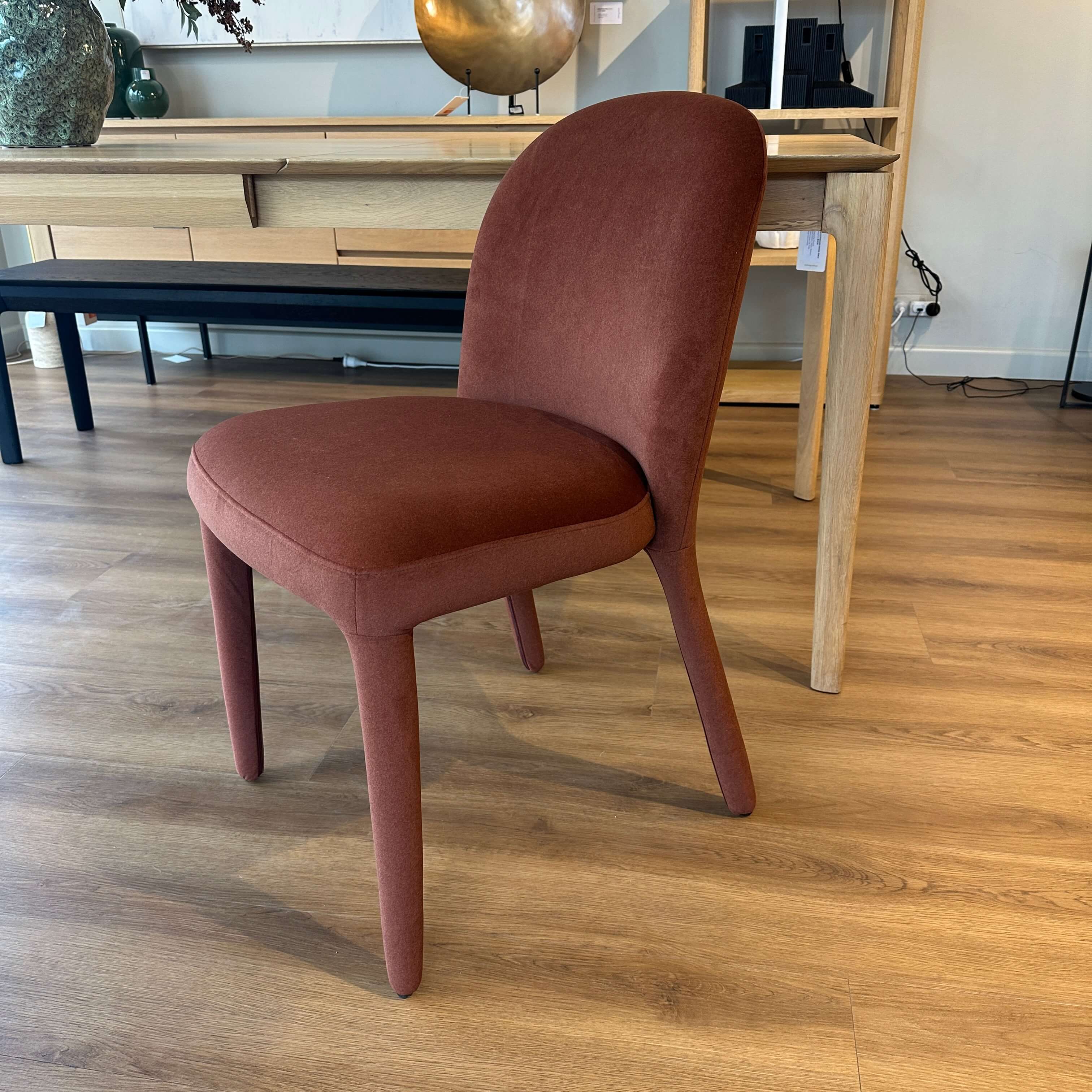 Chaise de salle à manger en tissu, design minimaliste, pour la salle à manger