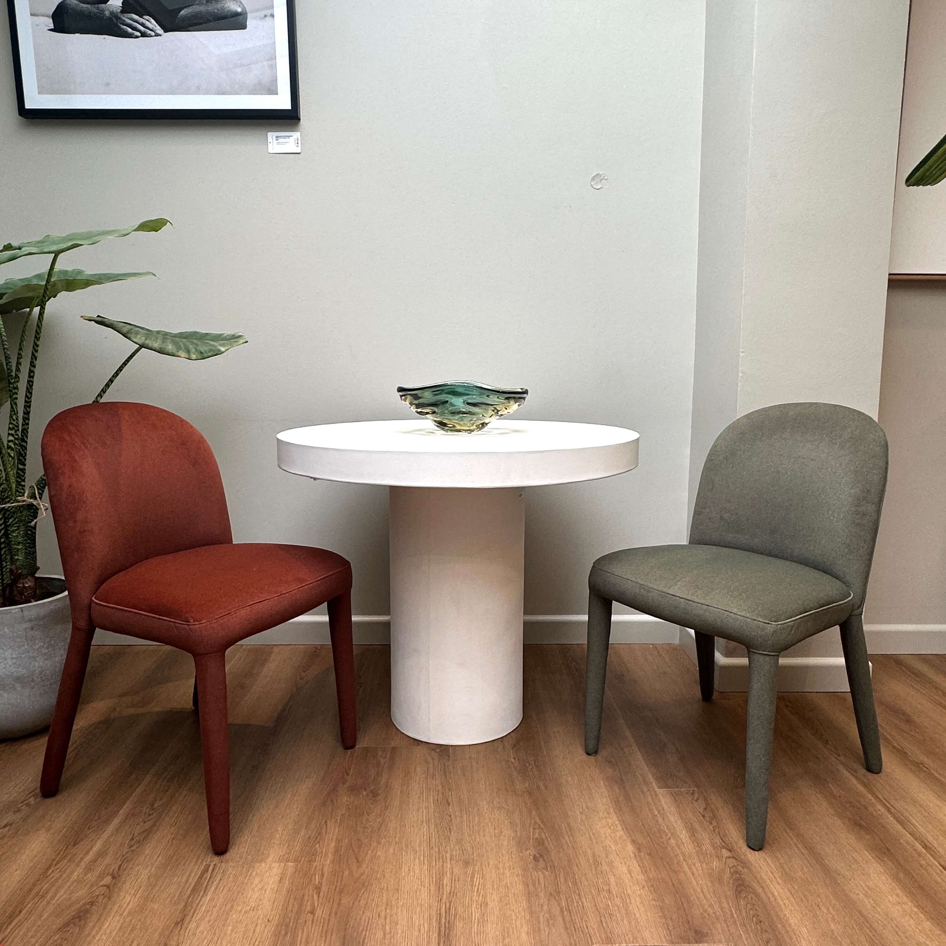 Chaise de salle à manger en tissu, design minimaliste, pour la salle à manger