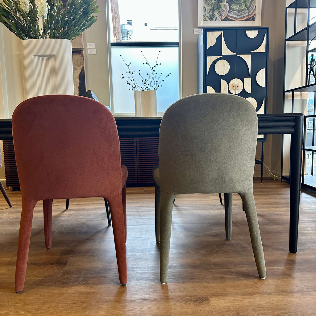 Chaise de salle à manger en tissu, design minimaliste, pour la salle à manger