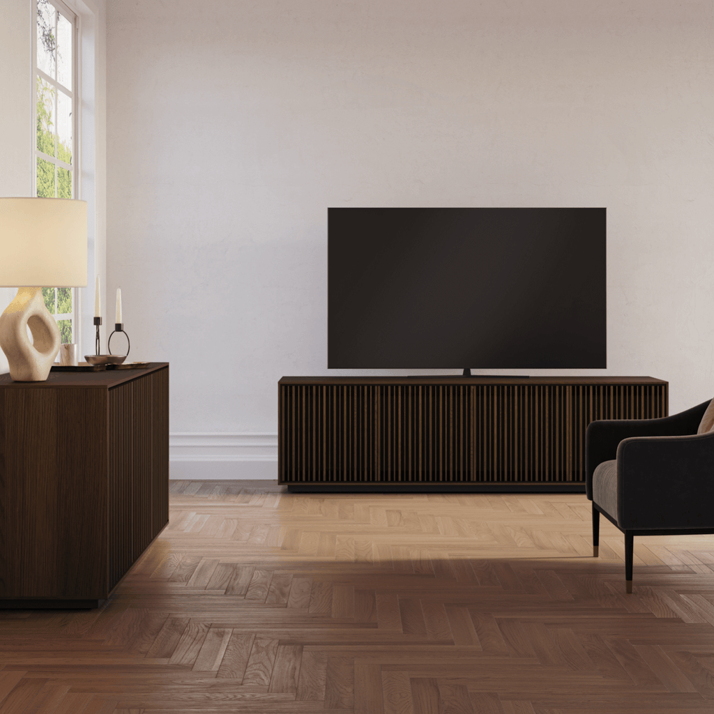 Meuble TV Chêne grillagé pour salon