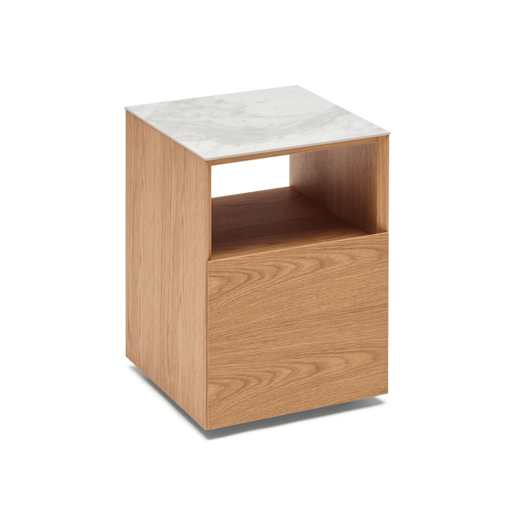 Table de Chevet Moderne en Marbre Naturel pour Chambre à Coucher
