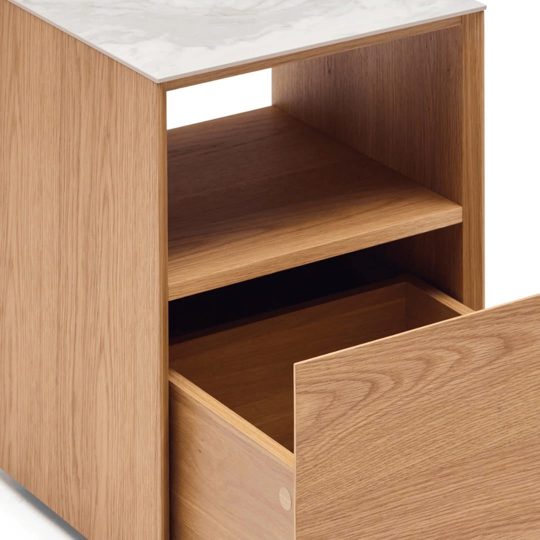 Table de Chevet Moderne en Marbre Naturel pour Chambre à Coucher