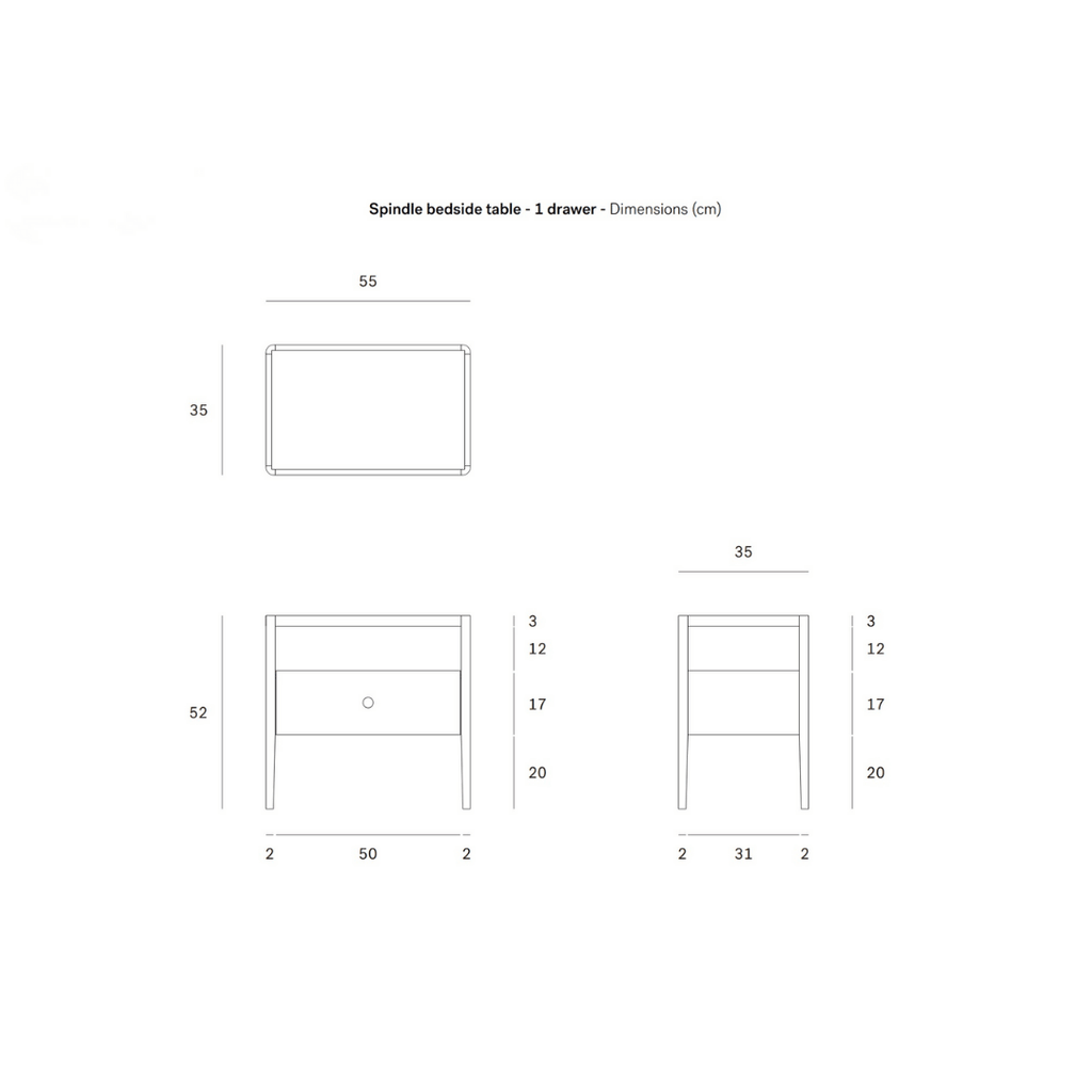 Table de chevet traditionnelle en bois naturel pour chambre à coucher
